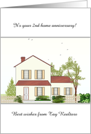 Customizable Year Home Anniversary Realtors to Clients card