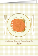 National Baked Bean Month Beans on Toast card