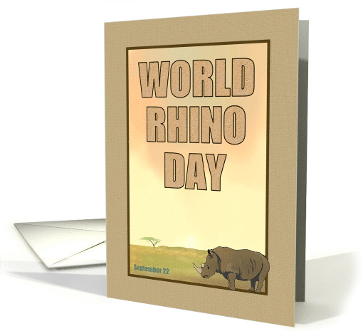 World Rhino Day Magnificent Rhino card (1602938)