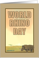 World Rhino Day Magnificent Rhino card