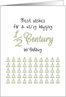 Half Century Club Birthday Fifty Cakes Devoured card