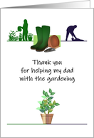 Thank You Neighbor for Helping Elderly Dad with Gardening card