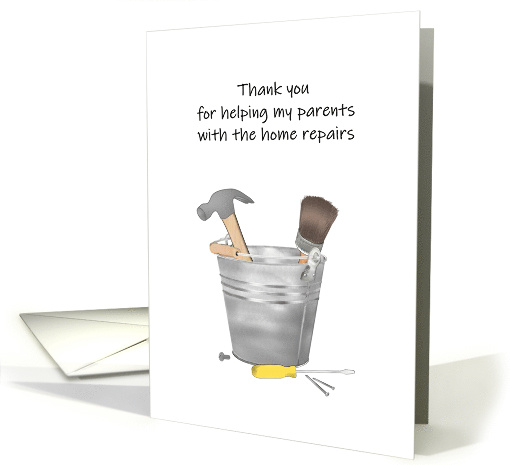 Thank You Neighbor for Helping Elderly Parents with Home Repairs card