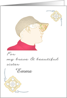 For Sister Wearing Electrode Therapy Cap card