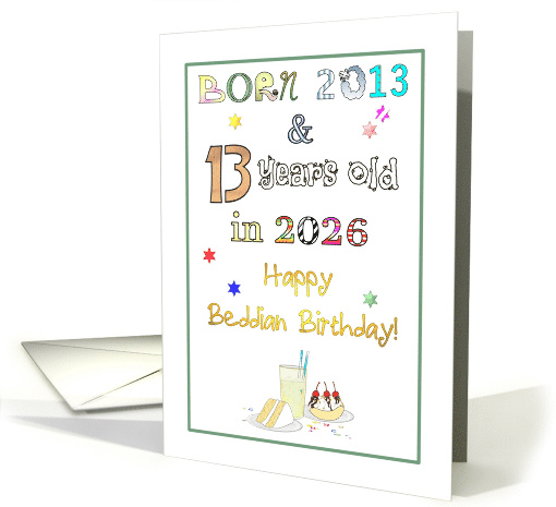 Beddian Birthday In 2026 Born 2013 13 Years Old Cake and... (1604728)