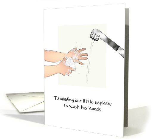 Wash Hands From Caring Uncle and Aunt to Young Nephew Coronavirus card