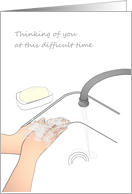 Coronavirus Thinking of You at this Difficult Time Washing Hands card