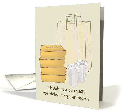 Coronavirus Thank You For Delivering Our Meals card (1606574)