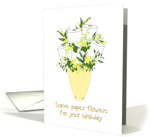 Coronavirus Paper Flowers and Foliage in a Vase card (1606886)