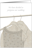 Coronavirus, Postpone Wedding, Trousseau on Garment Hanger card