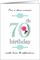 Niece’s 70th Birthday A Pink Camellia Bloom card
