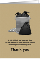 Coronavirus Thank You Waste Collectors for Keeping Community Clean card