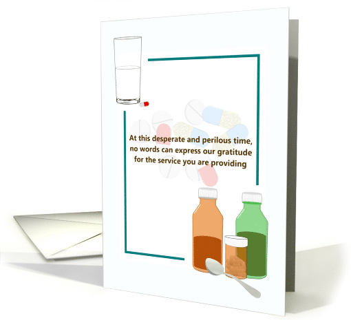 Coronavirus Thank You Drug Store Pharmacist and Staff card (1609234)