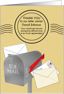 Coronavirus Thank You Letter Carrier For Continued Service Custom card