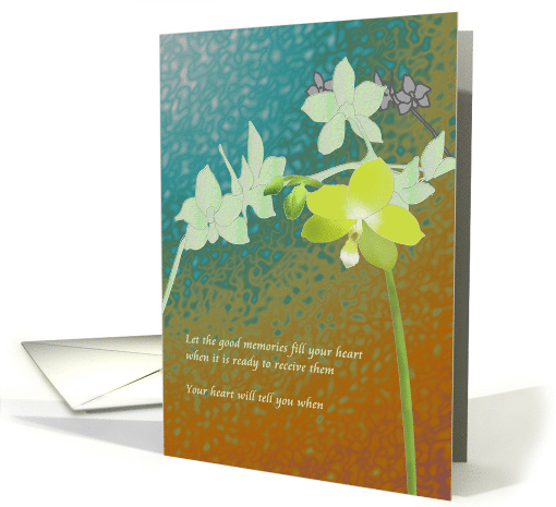 Losing Loved One to Coronavirus Orchid Blooms Sympathy card (1612586)