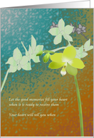 Losing Loved One to Coronavirus Orchid Blooms Sympathy card