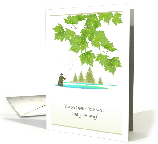 Sympathy Loss of Husband Fly Fishing card (1614092)