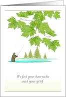 Sympathy Loss of Husband Fly Fishing card