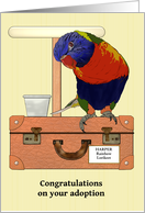 Congratulations Adopting New Pet Bird Rainbow Lorikeet card