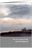 Sympathy Sudden Tragic Loss Boats on the Water at Sunset card