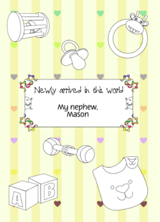 Greeting from Departed for New Baby Custom Relation and Baby Name
