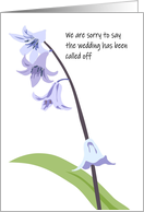 Wedding Called Off Sketch Of Bluebells card