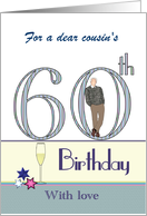 60th Birthday Custom for Any Male Relation Man Standing in Numeral 0 card