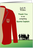 Thank You Sports Captain Student Leadership Team Custom card