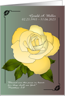 Announcement of Passing of Loved One, Custom Name and Dates card
