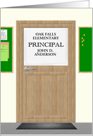 Congratulations Elementary School Principal Custom Door Glass Pane card