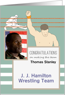 Making the Wrestling Team Custom Photo Name Team Wrestlers card