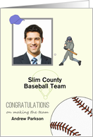 Making the Baseball Team Custom Photo Name Team Player Batting card