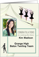 Making the Baton Twirling Team Custom Name Team and Photograph card