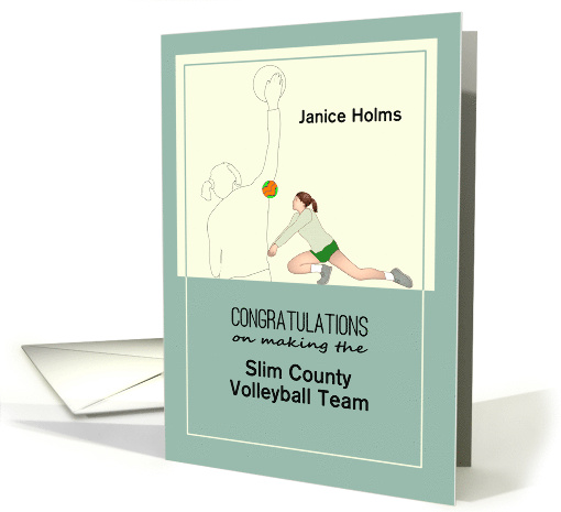 Female Making the Volleyball Team Custom Name Team Hand... (1630018)