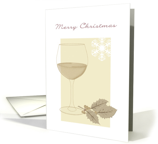 Christmas in Beige Missing You Wine Sprig of Holly Single... (1630846)