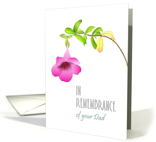 In Remembrance Loss of Dad Allamanda Bloom and Foliage card (1631202)