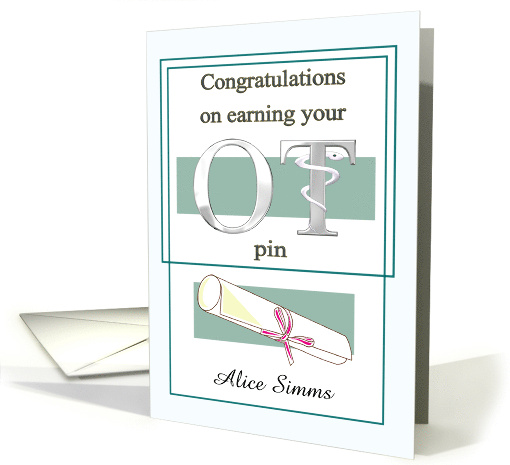 Earning OT Pin Symbol of Snake on Rod and Certificate Custom card