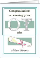 Earning OT Pin Symbol of Snake on Rod and Certificate Custom card