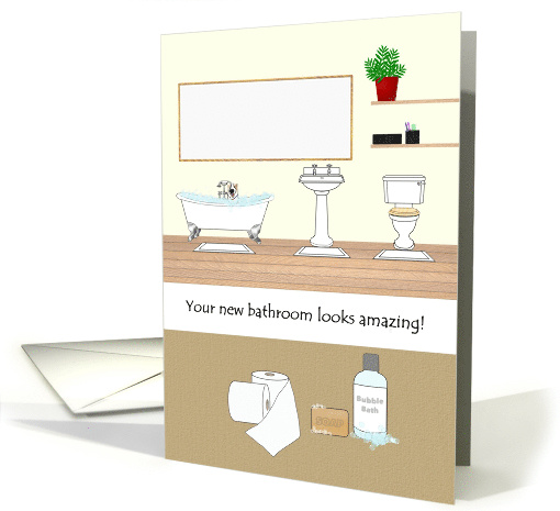 Great Looking Bathroom House Renovation Congratulations card (1634036)