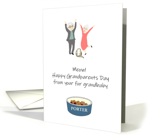 Grandparents Day from Fur Grandbaby Custom Pet Name on Bowl card