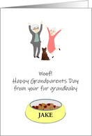 Grandparents Day from Fur Grandbaby Custom Pet Name on Bowl card