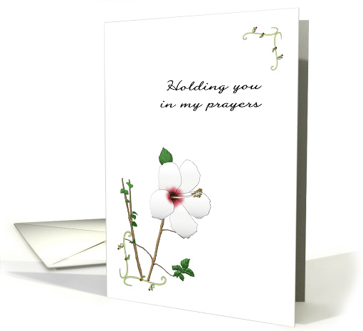 Holding You in my Prayers Loss of Father in Law Hibiscus Bloom card