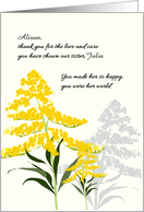 Sympathy for Lesbian Sister in Law You Were Our Sister’s World Golden Rod card