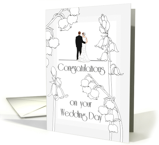 Wedding Nephew and Wife Lily of the Valley and Bluebells card