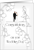 Wedding Nephew and Wife Lily of the Valley and Bluebells card