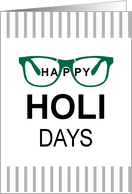 Happy Holidays Optician to Customers Eye Glasses and Eye Chart card