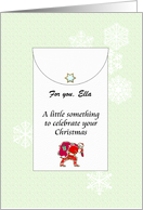 Christmas Money Gift Santa with Toy Sack on Digital Rendered Envelope card