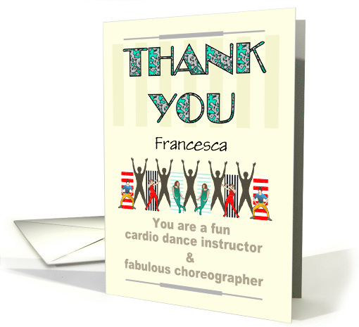 Thank You Cardio Dance Instructor Dance Routine Custom card (1647752)