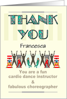 Thank You Cardio Dance Instructor Dance Routine Custom card