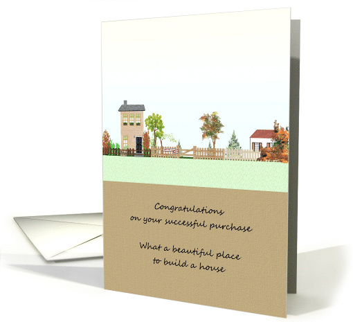 Purchase of Land to Build a House Congratulations card (1649838)